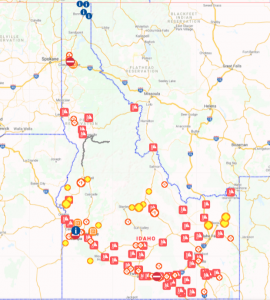 Idaho Road Conditions Map Idaho | Mountain Weather